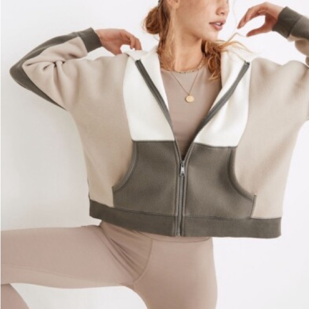 Madewell BetterFleece Colorblock Sweater